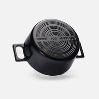Kastrol Mattia 3.0 Standard, ø 26 cm (5,5 l) - Smaltovaný litinový kastrol s poklicí, lesklý černý