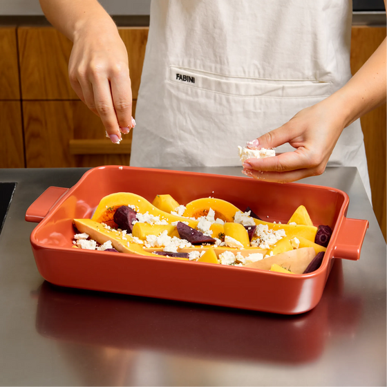 Zapékací mísa Terra, 24 x 18 cm - Kameninová zapékací mísa, červená