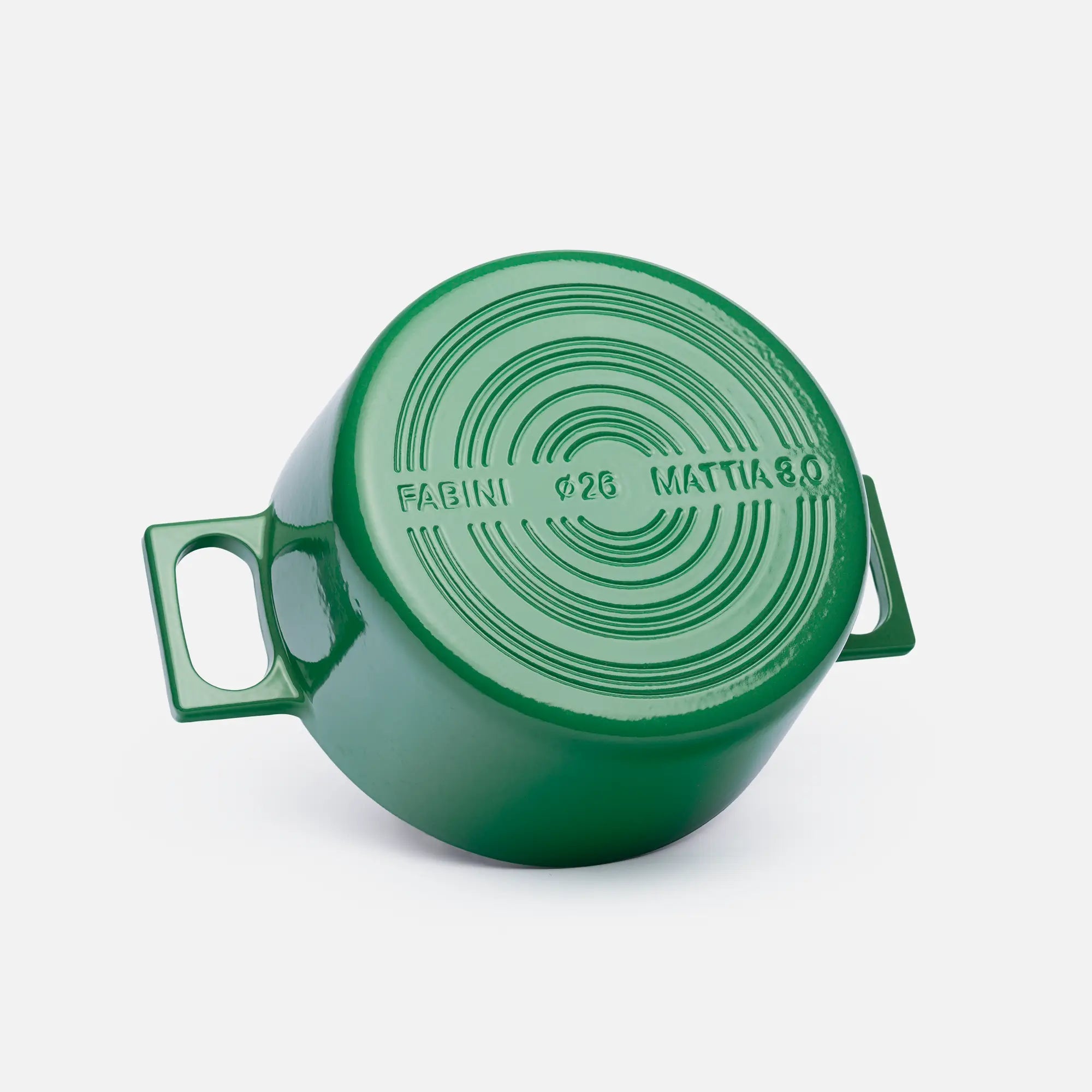 Kastrol Mattia 3.0 Standard, ø 26 cm (5,5 l) - Smaltovaný litinový kastrol s poklicí, lesklý zelený