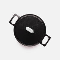 Kastrol Mattia 3.0 Standard, ø 26 cm (5,5 l) - Smaltovaný litinový kastrol s poklicí, lesklý černý