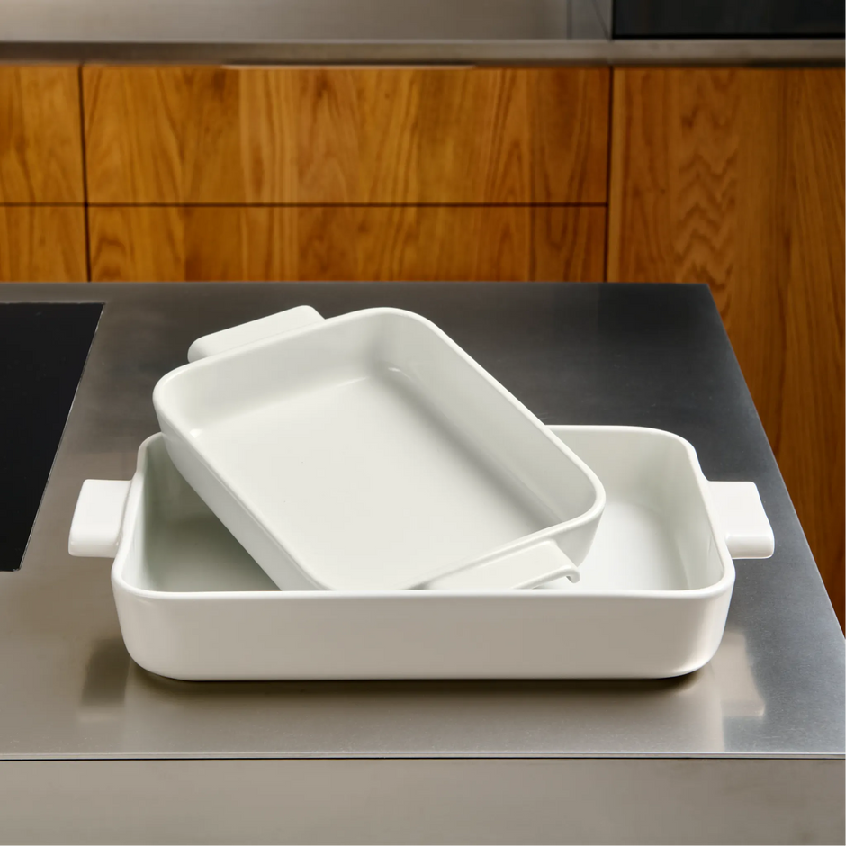 Sada mís Terra, 2 díly - Kameninové zapékací mísy, krémová