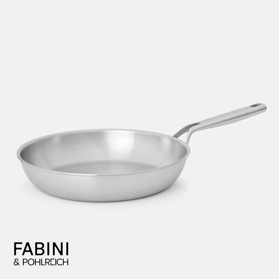 Pánev FABINI & Pohlreich, ø 30 cm  - Nerezová beznýtová pánev z pětivrstvé nerezové oceli bez poklice