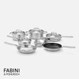 Profesionální sada nádobí FABINI & Pohlreich, 12 dílů - Nerezové beznýtové nádobí z pětivrstvé nerezové oceli