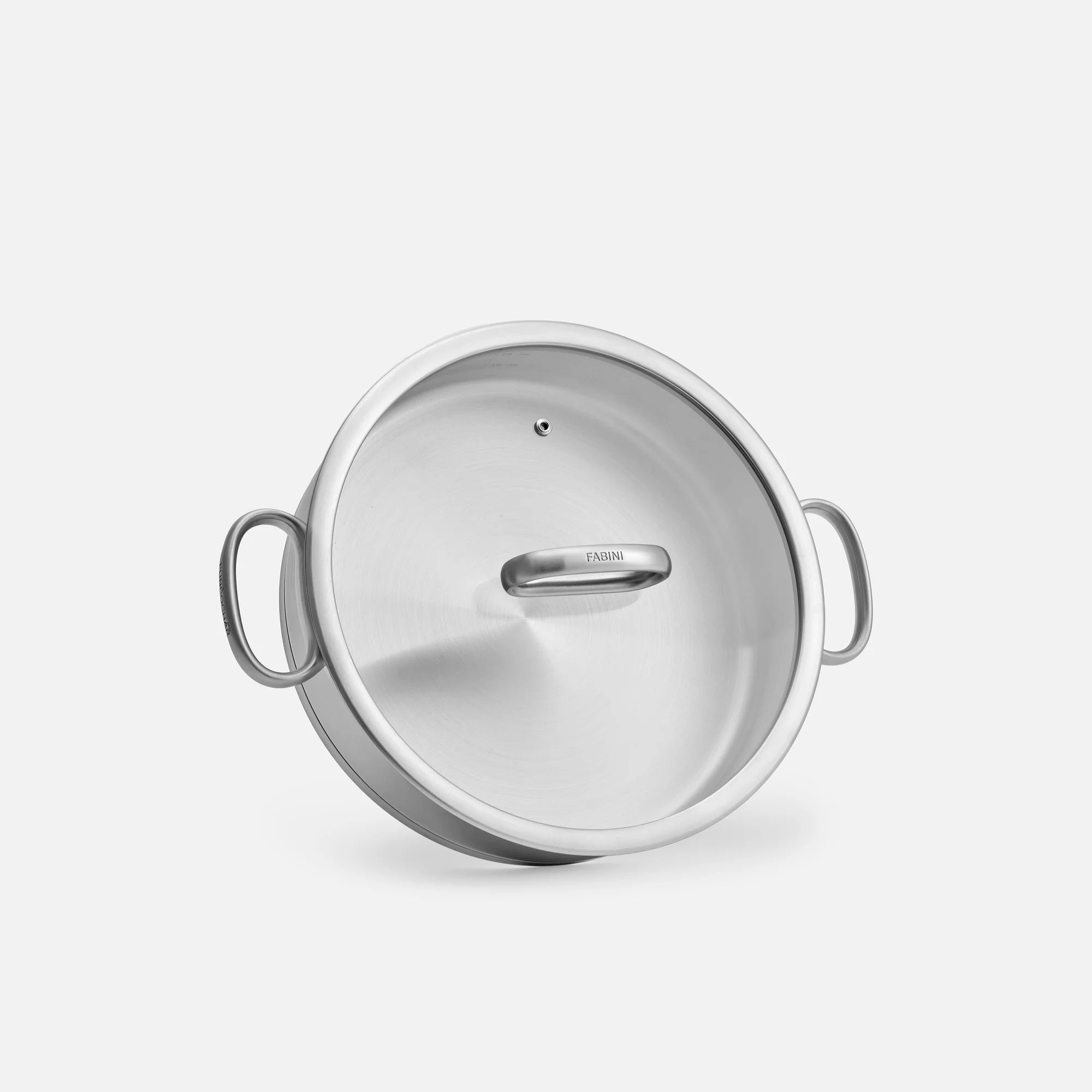 Servírovací tegame pánev FABINI & Punčochář, ø 28 cm (3,5 l) - Nerezová beznýtová pánev z jednovrstvé nerezové oceli se skleněnou poklicí