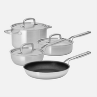 Pokročilá sada nádobí Lucca 3.0, 7 dílů - Nerezové beznýtové nádobí z vícevrstvé nerezové oceli