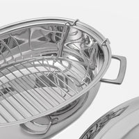 Oválný pekáč Lucca 4.0 Pro - Nerezový pekáč z leštěné vícevrstvé nerezové oceli s poklopem a roštem