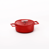 Smaltovaný litinový kastrol Mattia 3.0 s poklicí Ø 20 cm (2 l), červený
