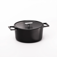 Smaltovaný litinový kastrol Mattia 3.0 s poklicí Ø 26 cm (6 l), černý
