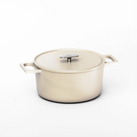 Smaltovaný litinový kastrol Mattia 3.0 s poklicí Ø 26 cm (6 l), krémový