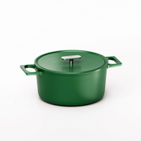 Smaltovaný litinový kastrol Mattia 3.0 s poklicí Ø 26 cm (6 l), zelený