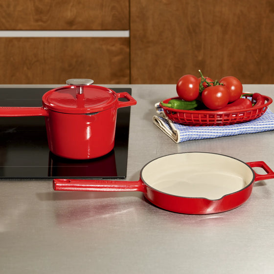 Pánev Mattia 3.0, ø 20 cm - Smaltovaná litinová pánev, lesklá červená