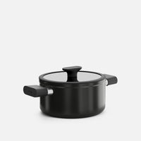 Hrnec Meda 5.0 Economy, ø 20 cm (2,6 l) - Nepřilnavý hrnec s keramickým povrchem s poklicí, černý