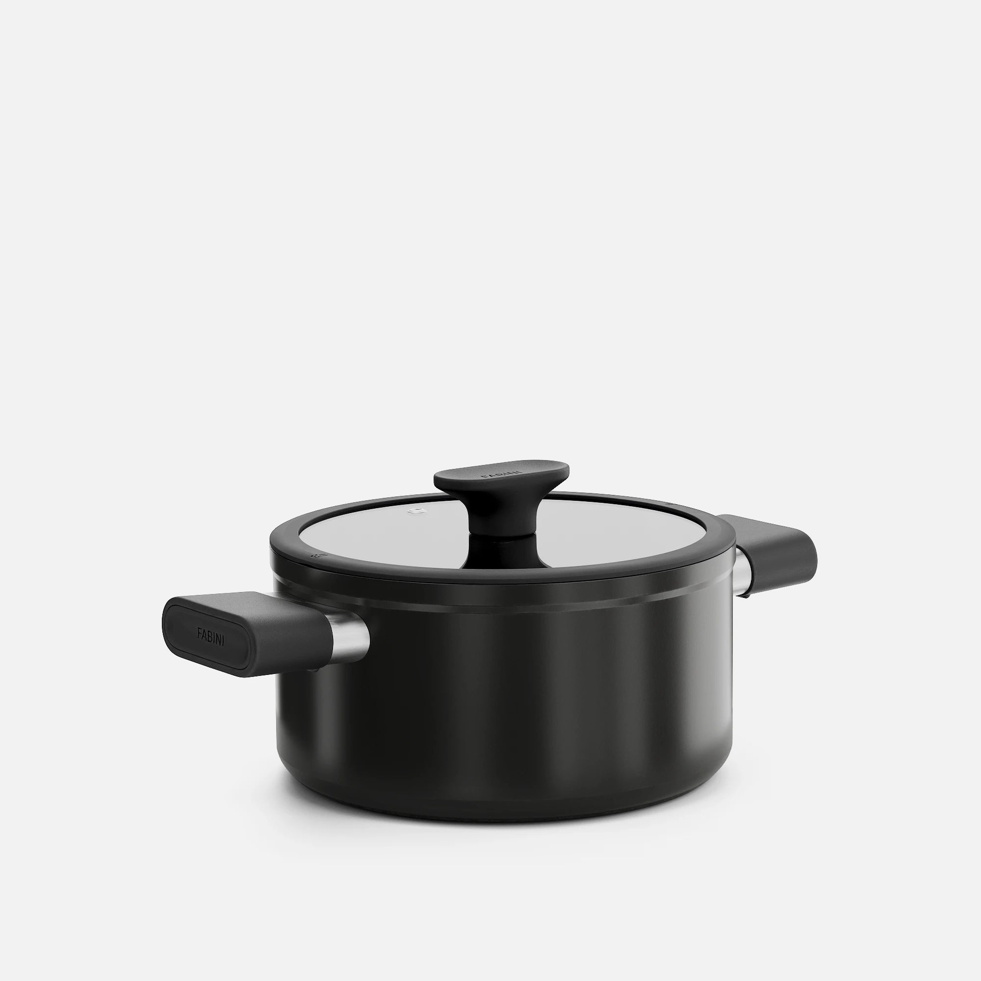 Hrnec Meda 5.0 Economy, ø 20 cm (2,6 l) - Nepřilnavý hrnec s keramickým povrchem s poklicí, černý