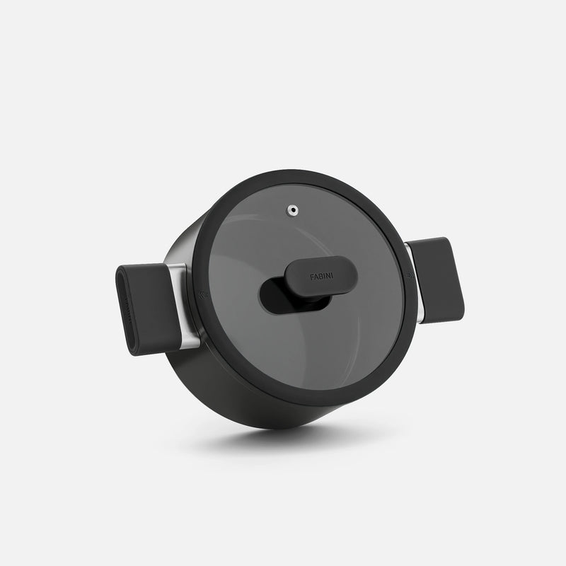 Hrnec Meda 5.0 Economy, ø 20 cm (2,6 l) - Nepřilnavý hrnec s keramickým povrchem s poklicí, černý