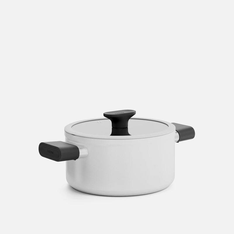 Hrnec Meda 5.0 Economy, ø 20 cm (2,6 l) - Nepřilnavý hrnec s keramickým povrchem s poklicí, krémový