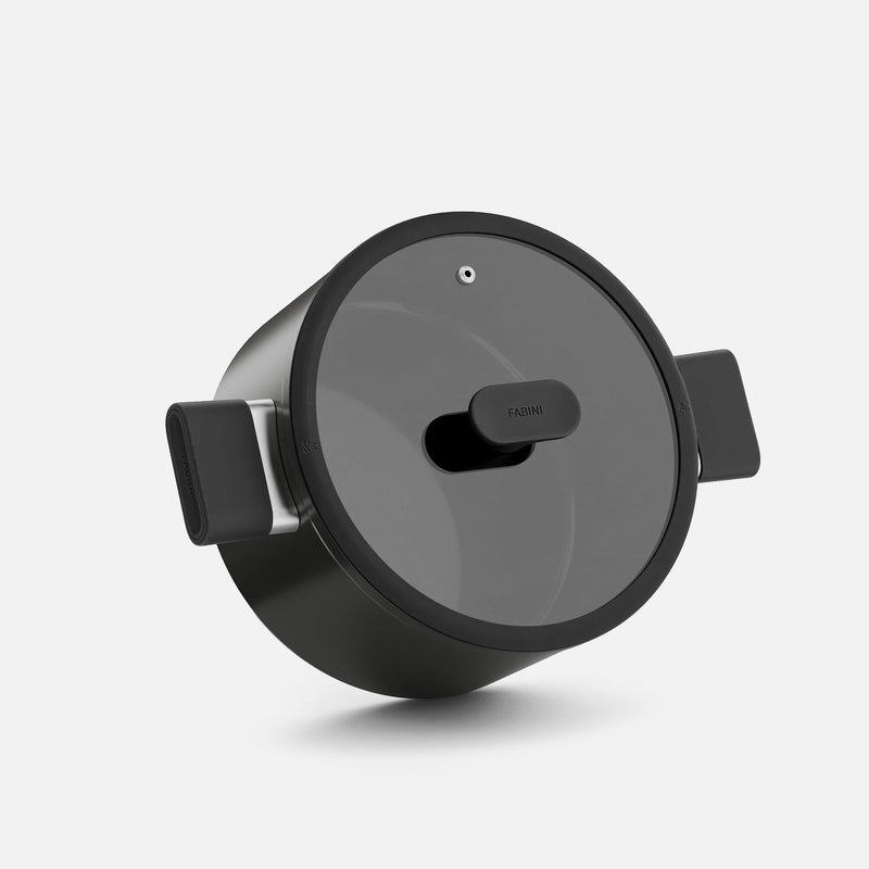 Kastrol Meda 5.0 Economy, ø 24 cm (5,4 l) - Nepřilnavý hrnec s keramickým povrchem s poklicí, černý