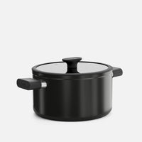 Kastrol Meda 5.0 Economy, ø 24 cm (5,4 l) - Nepřilnavý hrnec s keramickým povrchem s poklicí, černý