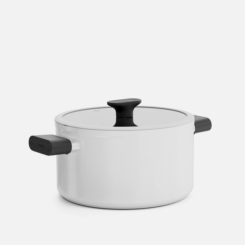 Kastrol Meda 5.0 Economy, ø 24 cm (5,4 l) - Nepřilnavý hrnec s keramickým povrchem s poklicí, krémový