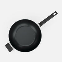 Wok pánev Meda 5.0 Economy, ø 28 cm - Nepřilnavá pánev s keramickým povrchem s poklicí, krémová