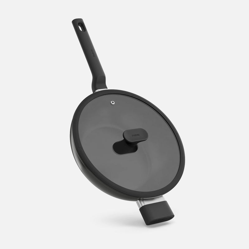 Wok pánev Meda 5.0 Economy, ø 28 cm - Nepřilnavá pánev s keramickým povrchem s poklicí, černá