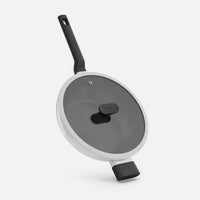 Wok pánev Meda 5.0 Economy, ø 28 cm - Nepřilnavá pánev s keramickým povrchem s poklicí, krémová