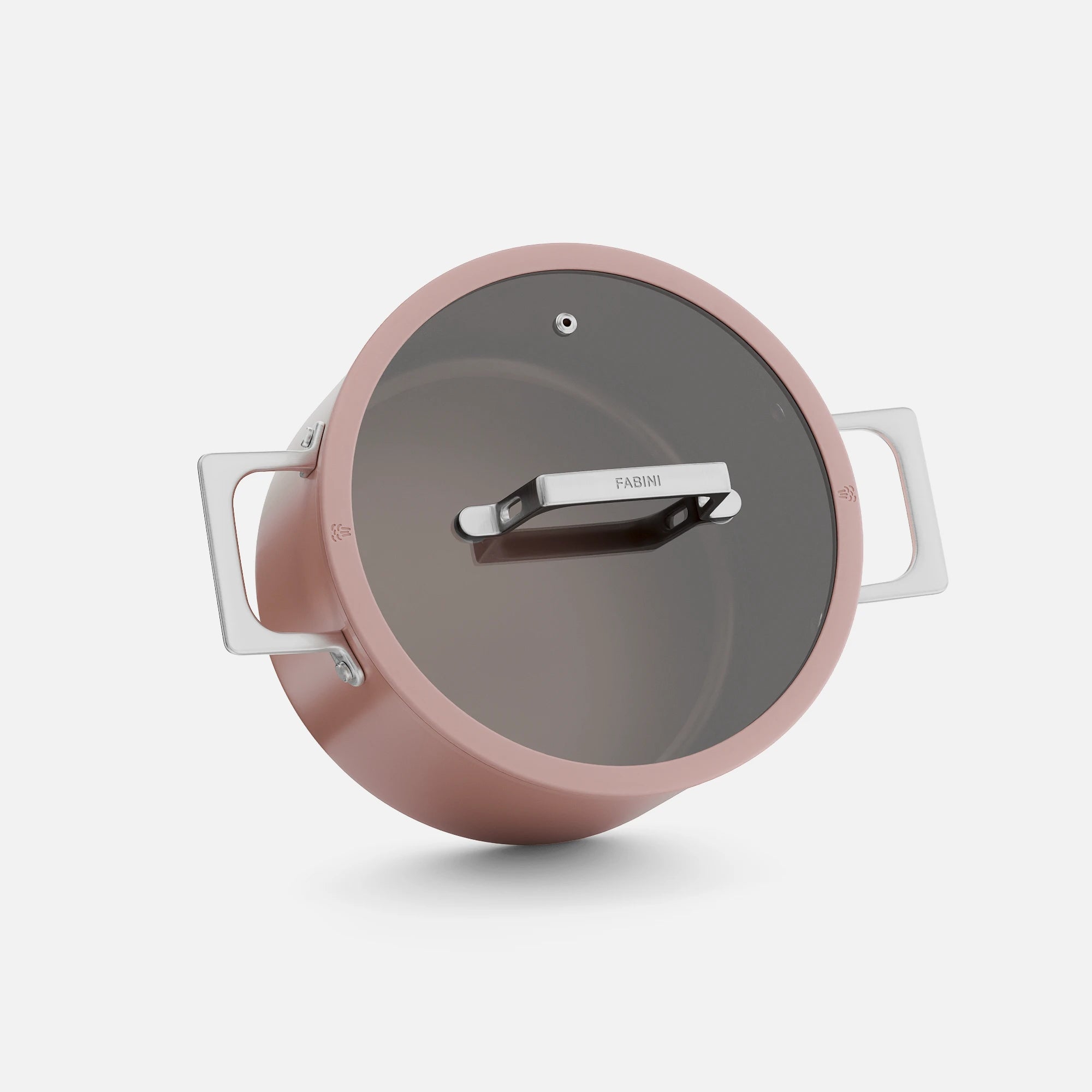 Kastrol Meda 5.0 Pro, ø 24 cm (5,4 l) - Nepřilnavý hrnec s keramickým povrchem s poklicí, broskvově růžový