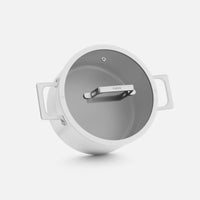 Kastrol Meda 5.0 Pro, ø 24 cm (5,4 l) - Nepřilnavý hrnec s keramickým povrchem s poklicí, světle šedý