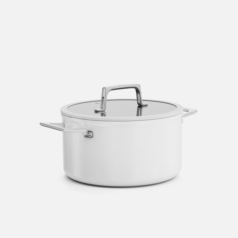 Kastrol Meda 5.0 Pro, ø 24 cm (5,4 l) - Nepřilnavý hrnec s keramickým povrchem s poklicí, světle šedý