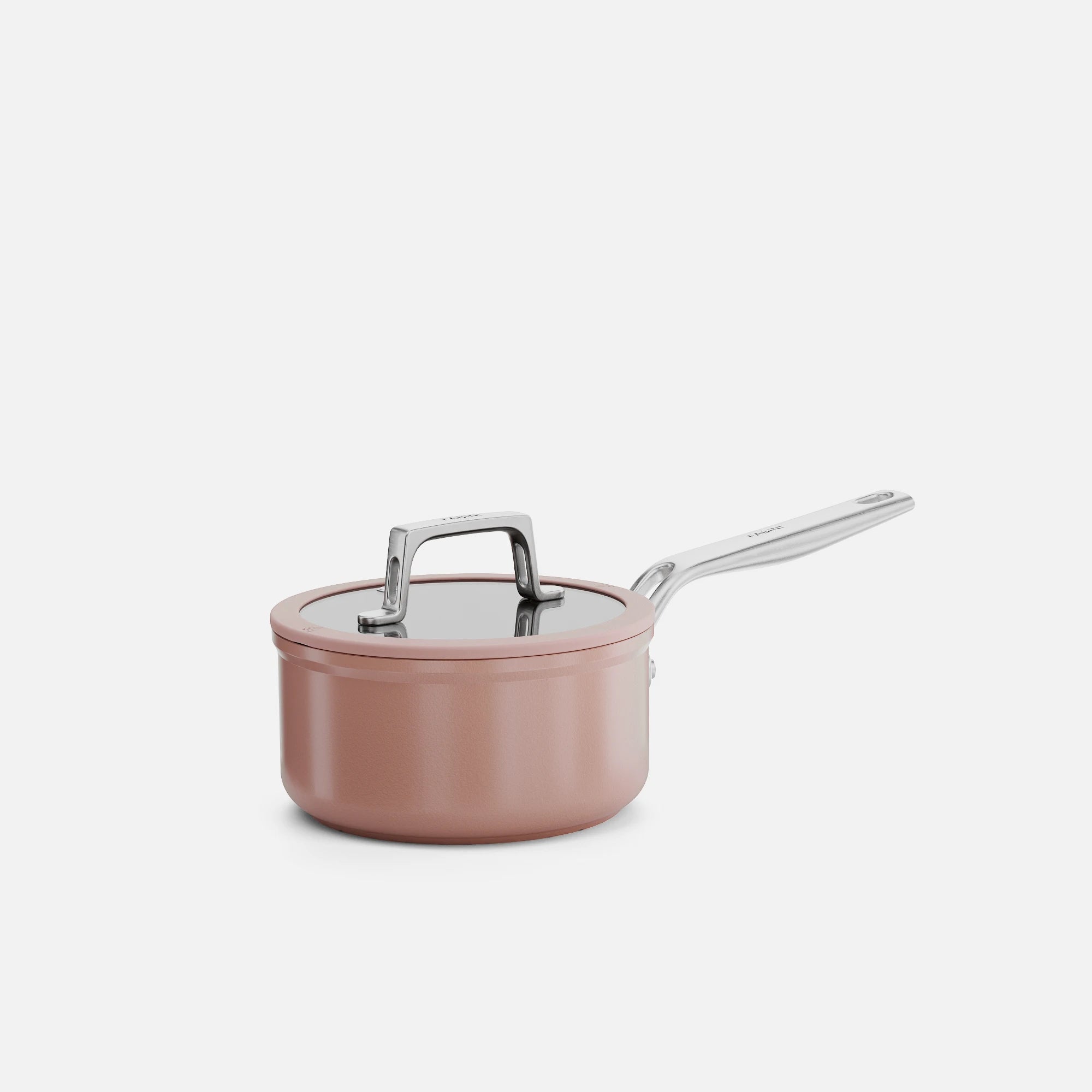 Rendlík Meda 5.0 Pro, ø 16 cm (1,2 l) - Nepřilnavý rendlík s keramickým povrchem s poklicí, broskvově růžový
