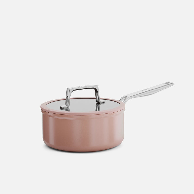 Rendlík Meda 5.0 Pro, ø 20 cm (2,4 l) - Nepřilnavý rendlík s keramickým povrchem s poklicí, broskvově růžový