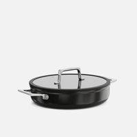Servírovací tegame pánev Meda 5.0 Pro, ø 28 cm - Nepřilnavá pánev s keramickým povrchem s poklicí, černá