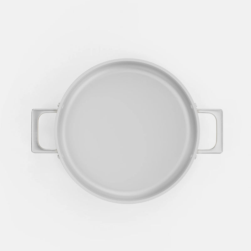 Servírovací tegame pánev Meda 5.0 Pro, ø 28 cm - Nepřilnavá pánev s keramickým povrchem s poklicí, světle šedá