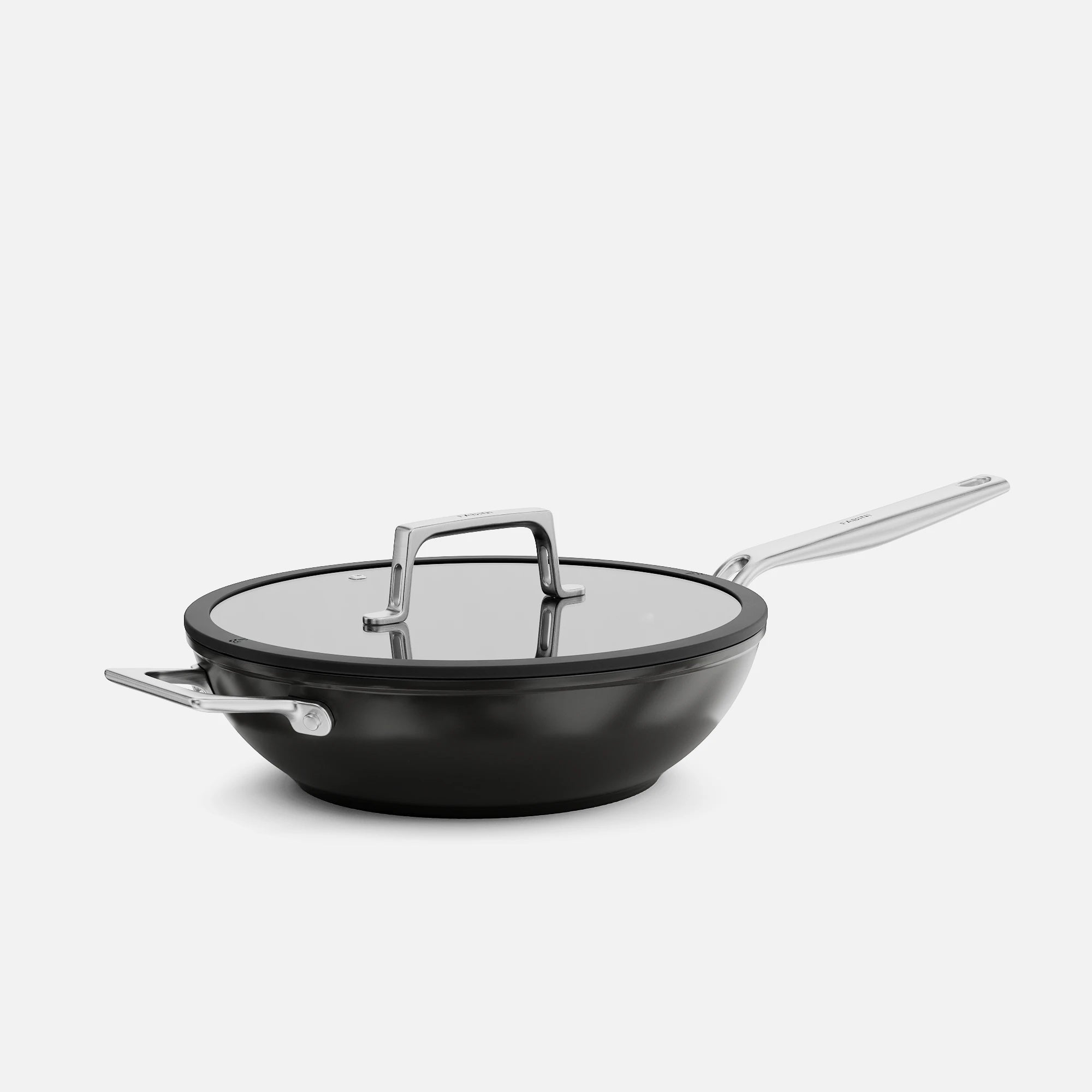 Wok pánev Meda 5.0 Pro, ø 28 cm - Nepřilnavá pánev s keramickým povrchem s poklicí, černá