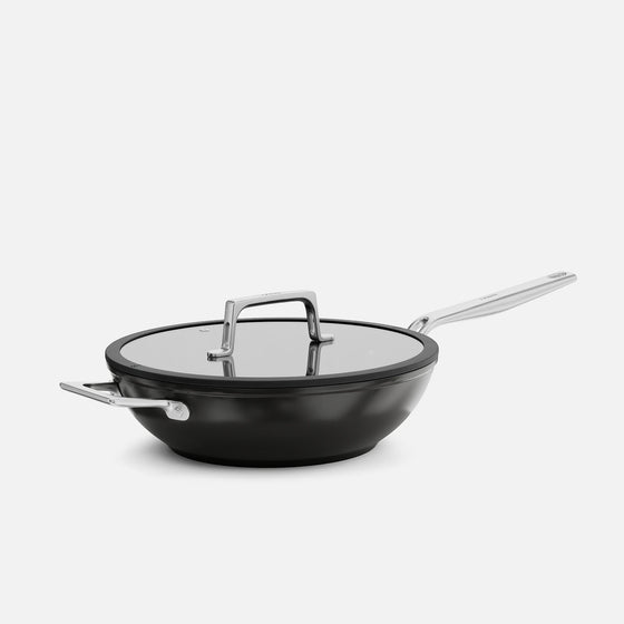 Wok pánev Meda 5.0 Pro, ø 28 cm - Nepřilnavá pánev s keramickým povrchem s poklicí, černá