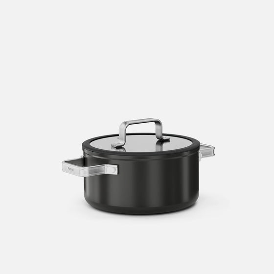 Hrnec Meda 5.0 Standard, ø 20 cm (2,6 l) - Nepřilnavý hrnec s keramickým povrchem s poklicí, černý