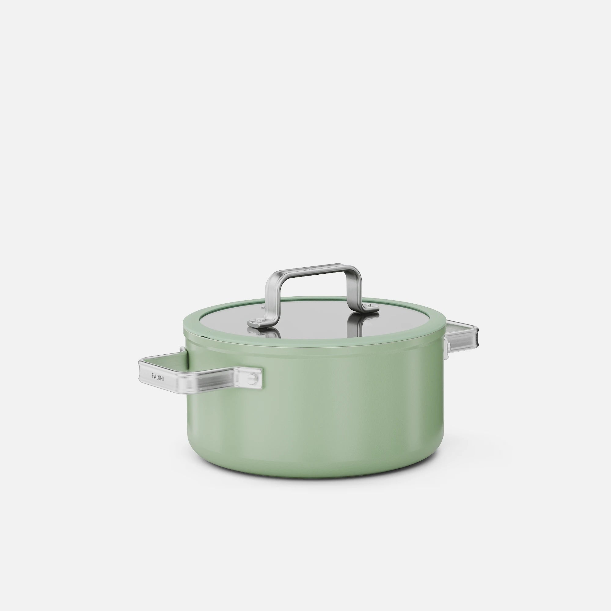 Hrnec Meda 5.0 Standard, ø 20 cm (2,6 l) - Nepřilnavý hrnec s keramickým povrchem s poklicí, šalvějově zelený