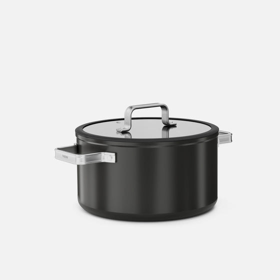 Kastrol Meda 5.0 Standard, ø 24 cm (5,4 l) - Nepřilnavý kastrol s keramickým povrchem s poklicí, černý