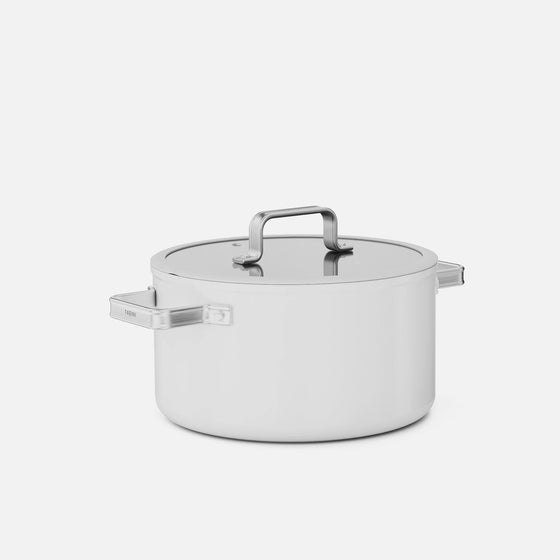 Kastrol Meda 5.0 Standard, ø 24 cm (5,4 l) - Nepřilnavý kastrol s keramickým povrchem s poklicí, krémový