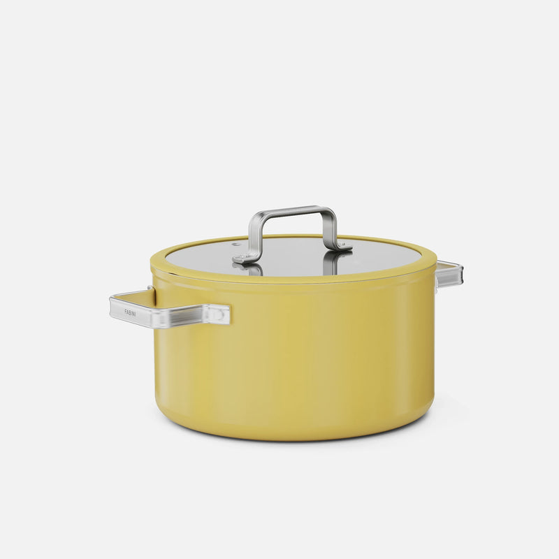 Kastrol Meda 5.0 Standard, ø 24 cm (5,4 l) - Nepřilnavý kastrol s keramickým povrchem s poklicí, žlutý