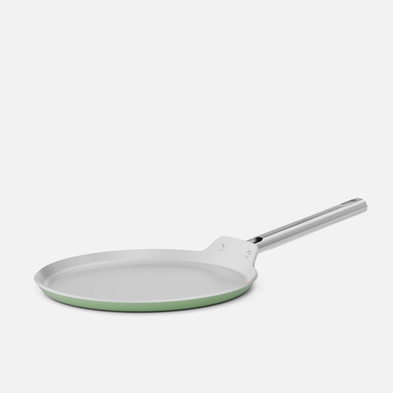 Palačinková pánev Meda 5.0 Standard, ø 28 cm - Nepřilnavá pánev s keramickým povrchem bez poklice, šalvějově zelená