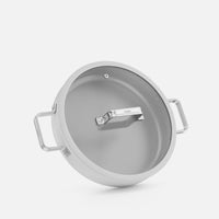 Servírovací tegame pánev Meda 5.0 Standard, ø 28 cm - Nepřilnavá pánev s keramickým povrchem s poklicí, krémová