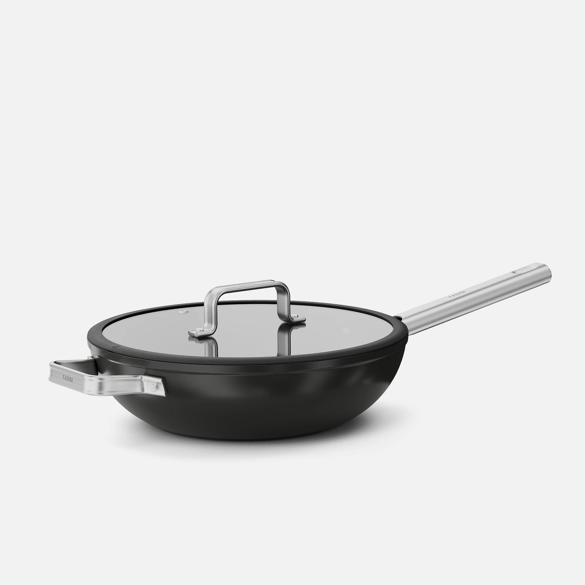 Wok pánev Meda 5.0 Standard, ø 28 cm - Nepřilnavá pánev s keramickým povrchem s poklicí, černá