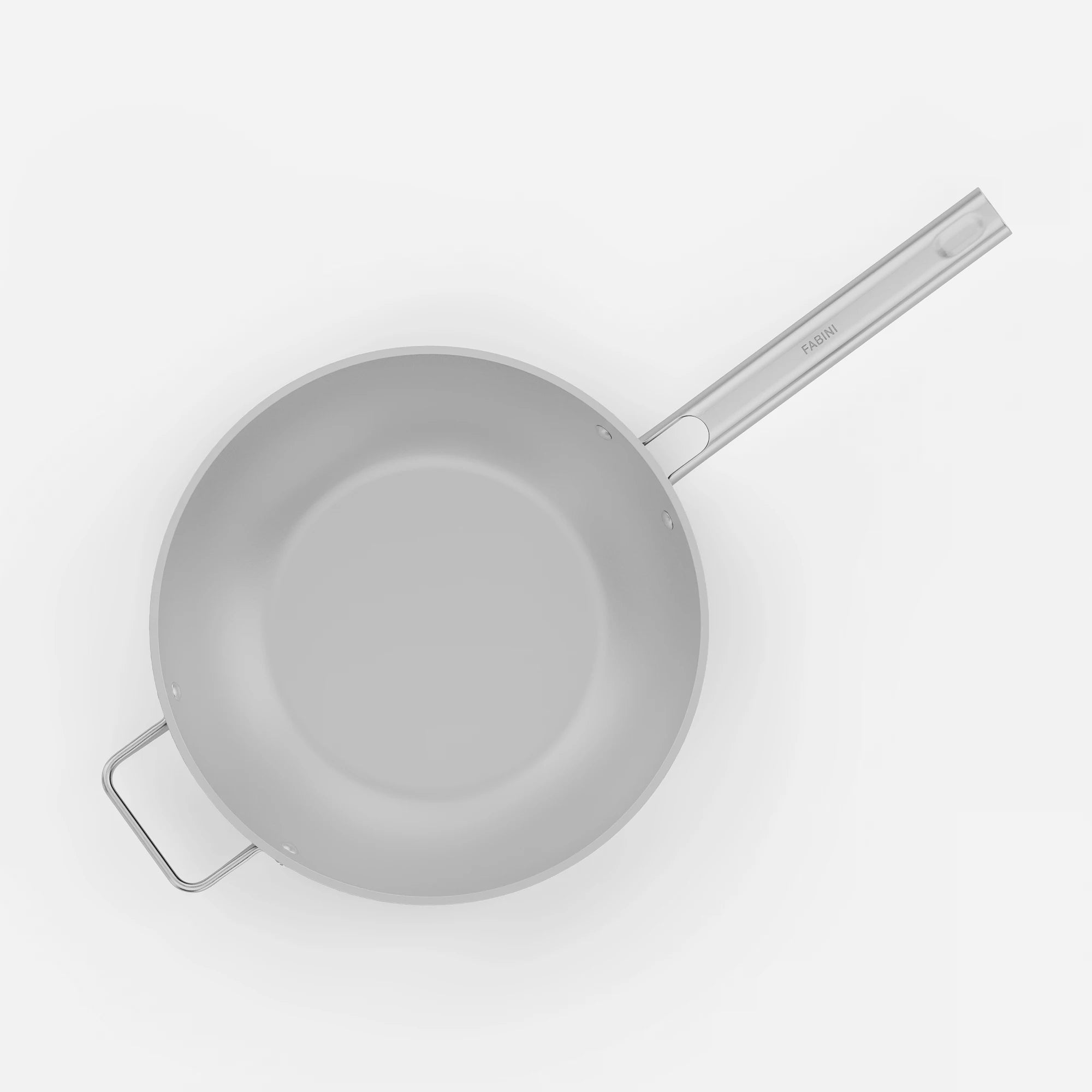 Wok pánev Meda 5.0 Standard, ø 28 cm - Nepřilnavá pánev s keramickým povrchem s poklicí, krémová