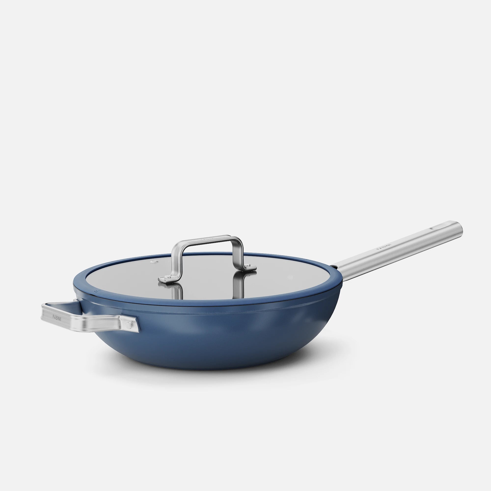 Wok pánev Meda 5.0 Standard, ø 28 cm - Nepřilnavá pánev s keramickým povrchem s poklicí, modrá