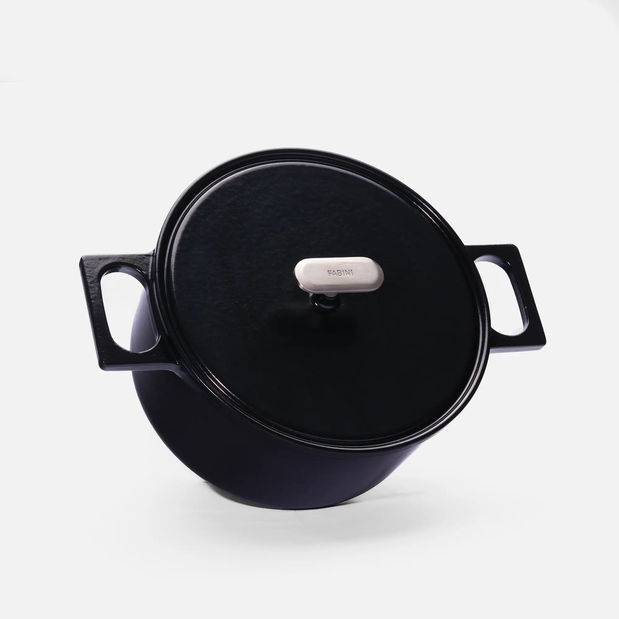 Kastrol Mattia 3.0 Standard, ø 26 cm (5,5 l) - Smaltovaný litinový kastrol s poklicí, lesklý černý