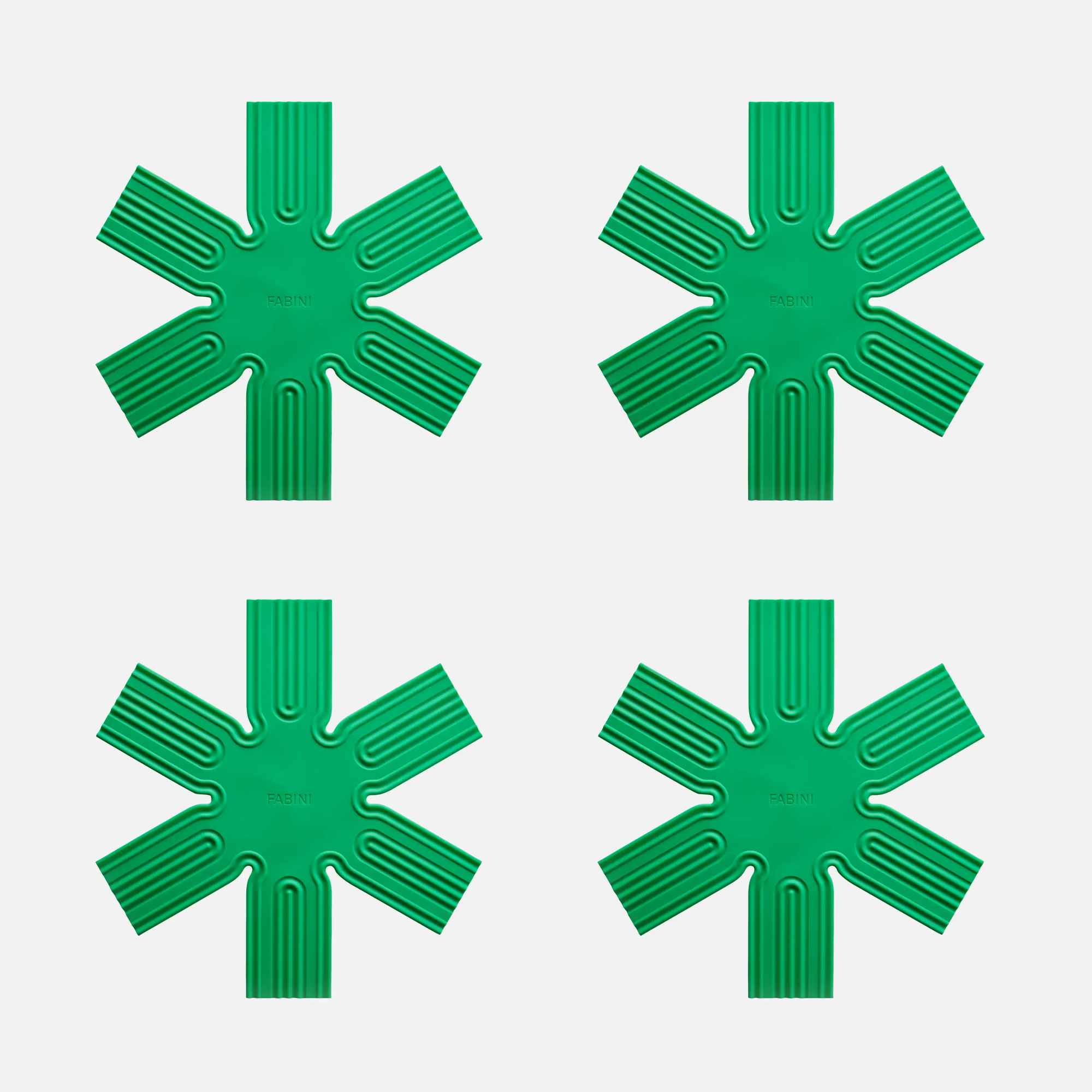 Proložka Otto, 4 kusy - Silikonová ochranná proložka na skladování pánví, zelená