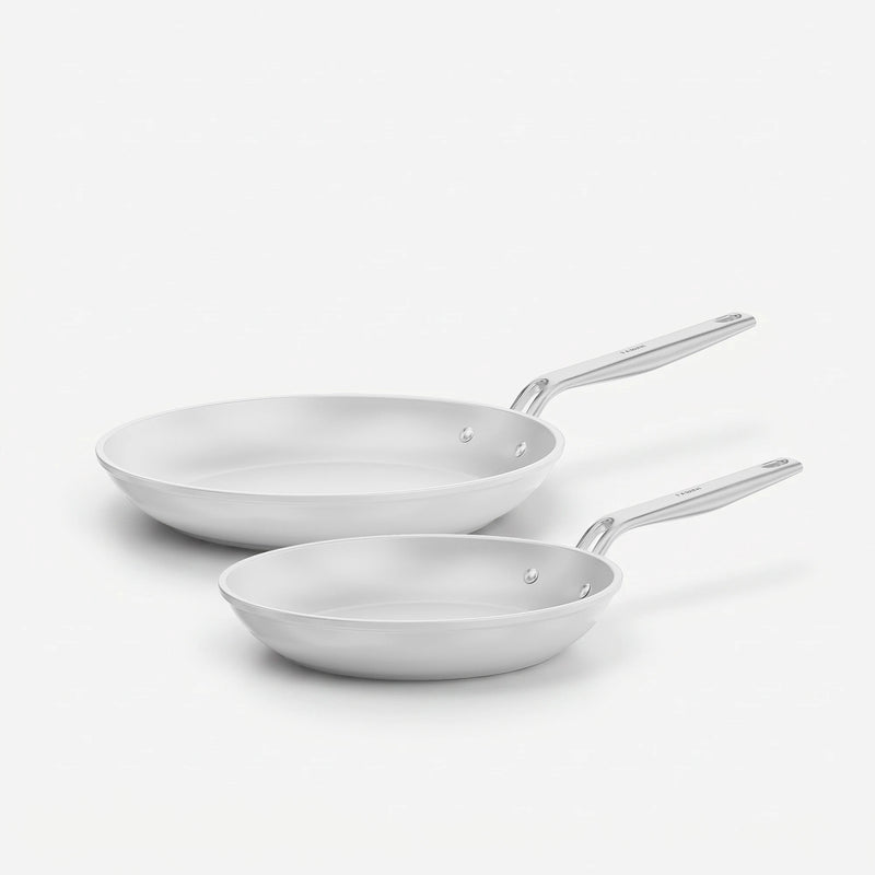 Sada pánví Meda 5.0 Pro, ø 24 cm + ø 28 cm, 2 díly - Nepřilnavé pánve s keramickým povrchem, světle šedé