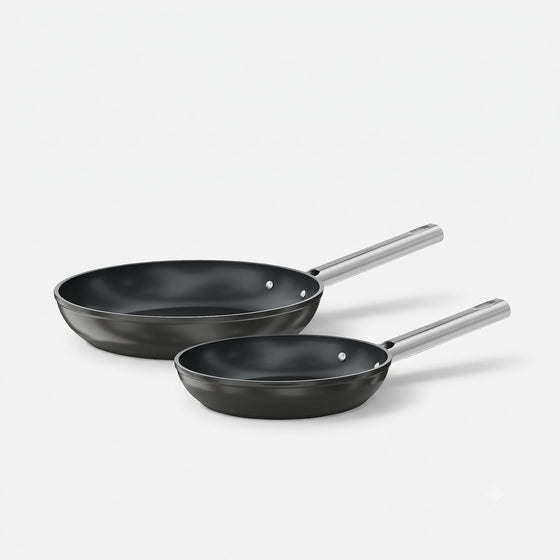 Sada pánví Meda 5.0 Standard, ø 20 cm + ø 26 cm, 2 díly - Nepřilnavé pánve s keramickým povrchem, černé