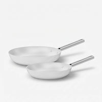 Sada pánví Meda 5.0 Standard, ø 24 cm + ø 28 cm, 2 díly - Nepřilnavé pánve s keramickým povrchem, krémové