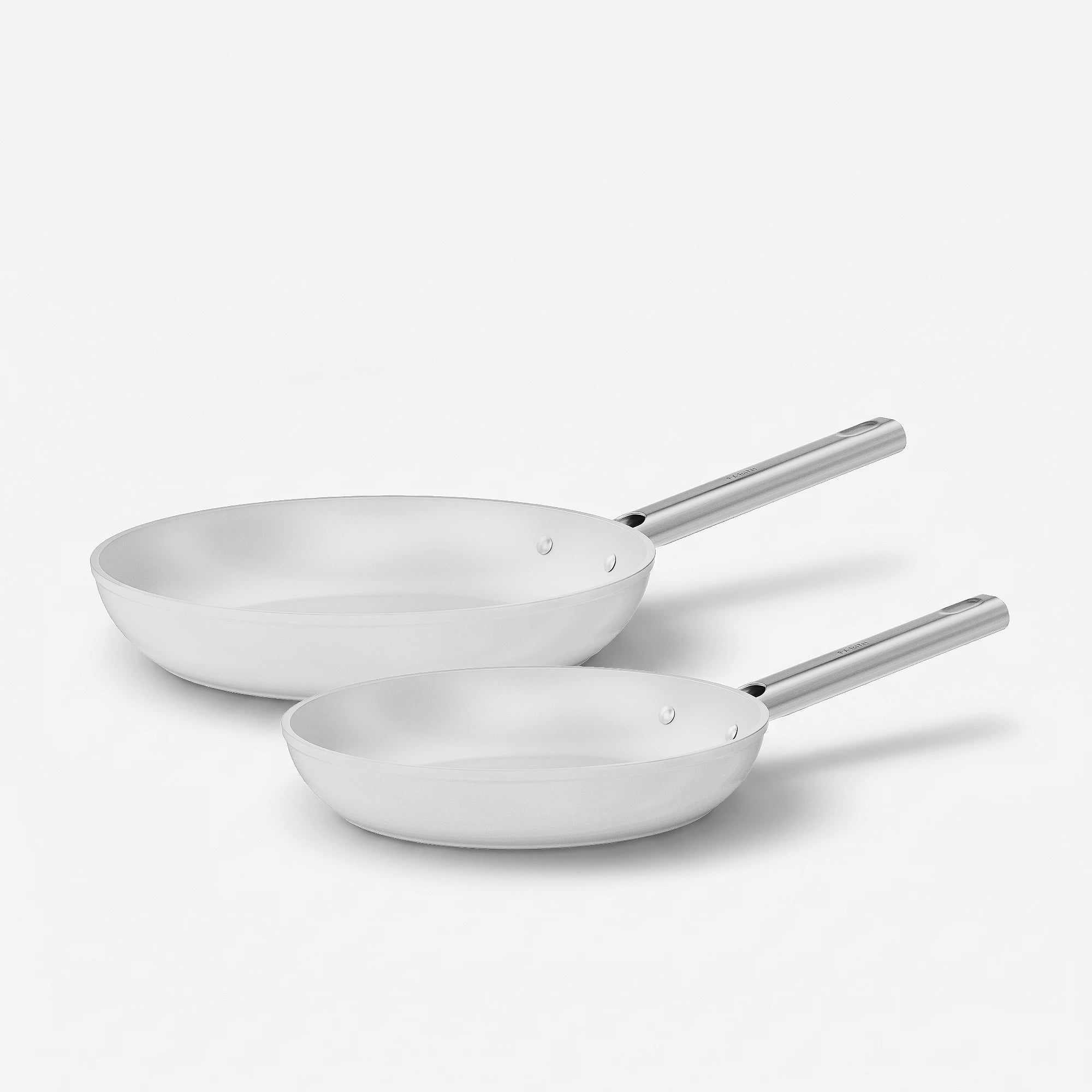 Sada pánví Meda 5.0 Standard, ø 24 cm + ø 28 cm, 2 díly - Nepřilnavé pánve s keramickým povrchem, krémové